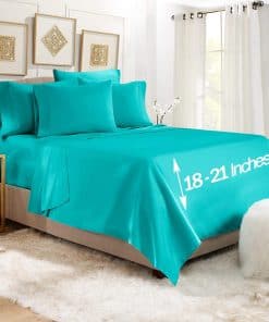 Juego de sábanas ajustables con bolsillos extraprofundos -