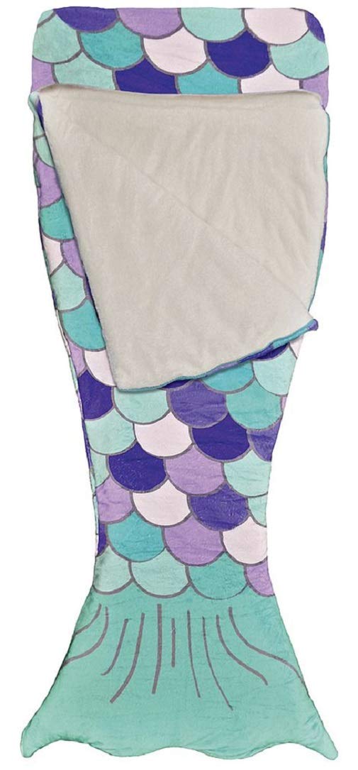 Saco de dormir con forma de cola de sirena de 74" x 33" con - Imagen 3