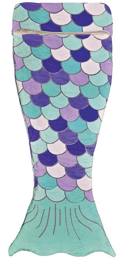 Saco de dormir con forma de cola de sirena de 74" x 33" con