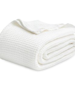 Manta de algodón 100% tamaño King para cama - -Blanco