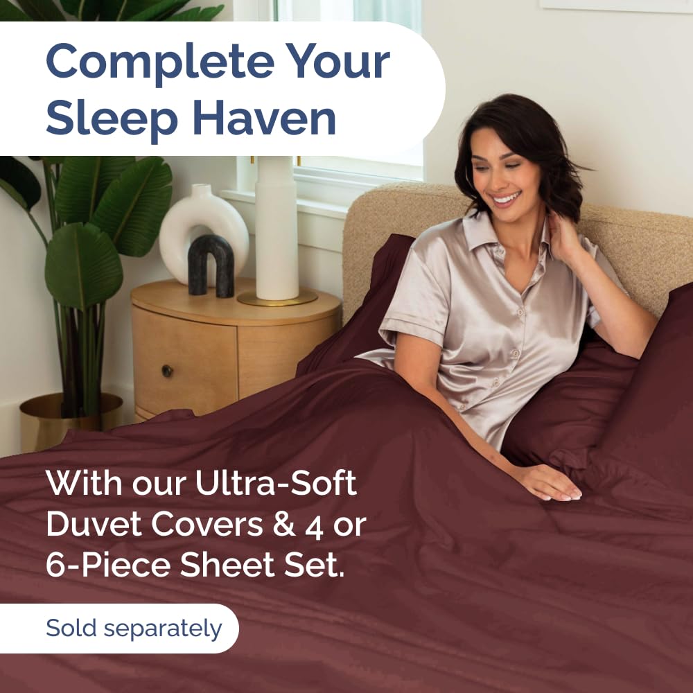 Edredón Alternativo de Tamaño Cal King, Borgoña - Cálido, - Imagen 8