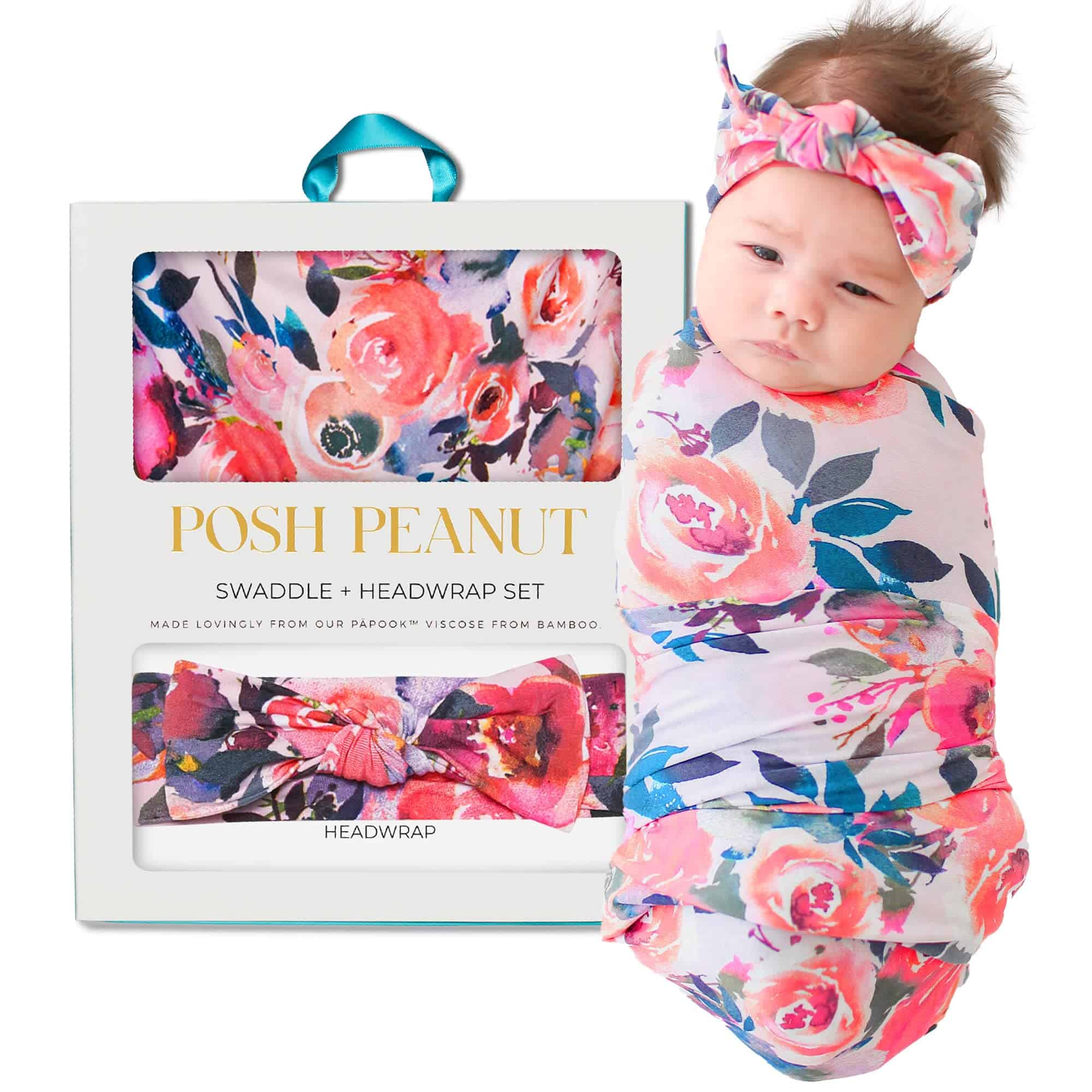 Manta de Envoltura para Bebé Posh Peanut, Suave Envoltura