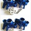 Porta ejes de aluminio delanteros y traseros -2 pares Azul