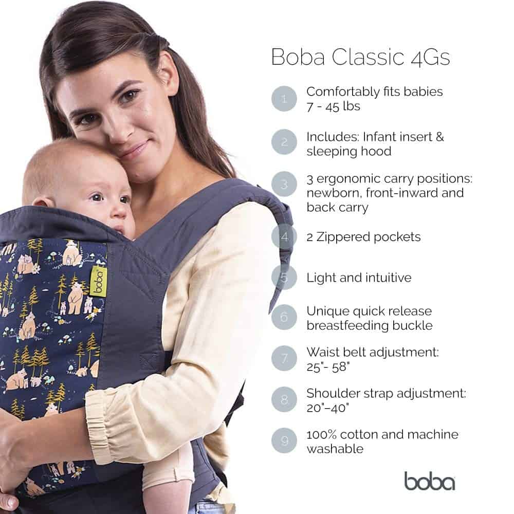 Portabebé Boba Classic - Mochila o Porta Bebé Delantero - Imagen 3