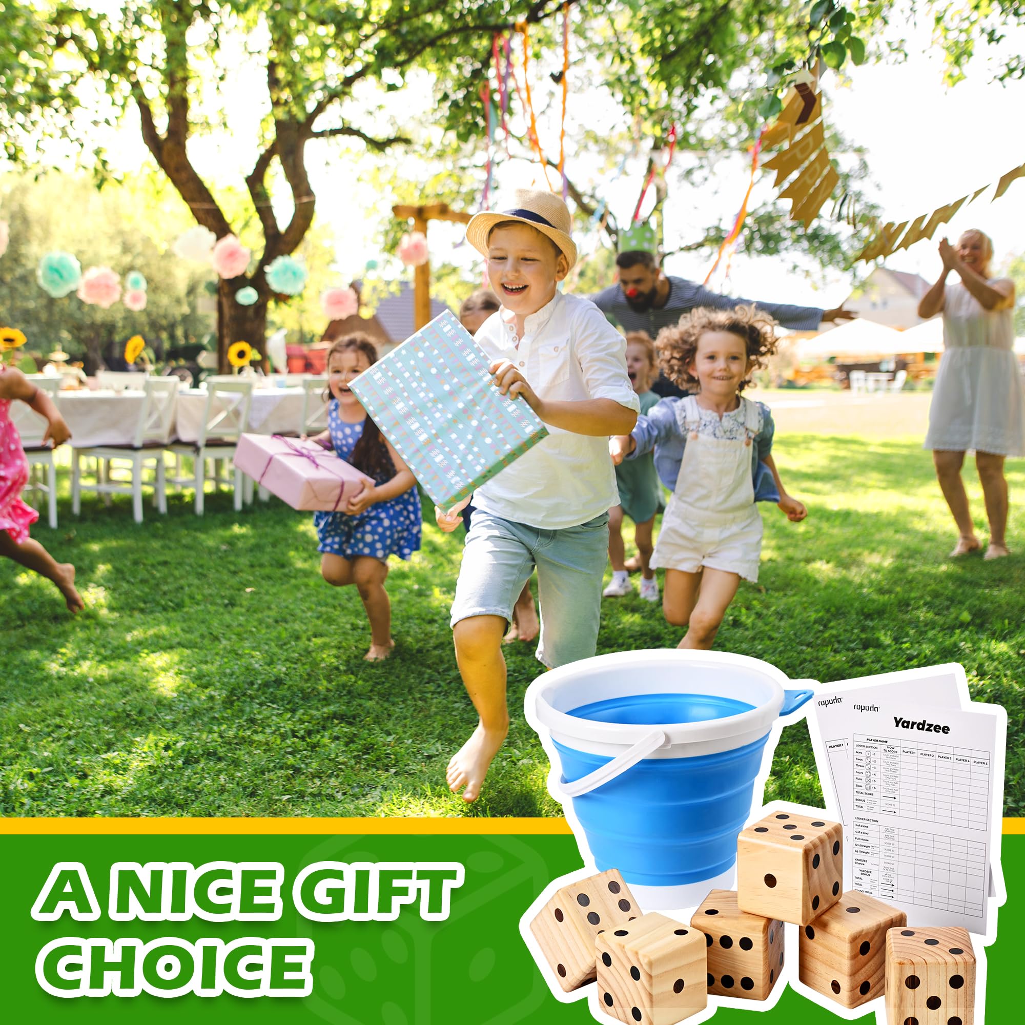 Set de Dados Gigantes de Madera de 3.5" de Ropoda para - Imagen 8