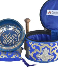 Conjunto de Cuenco Cantor con palo y -ne (Azul)