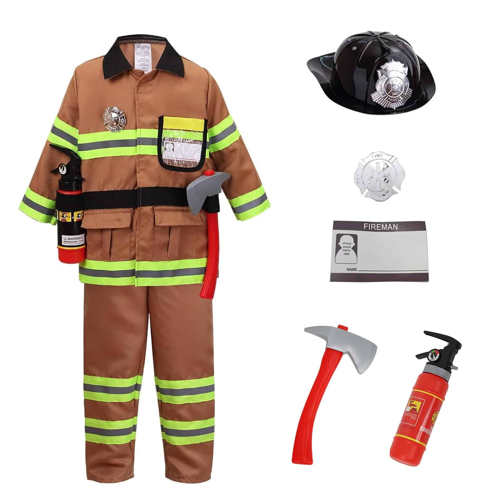Disfraz de Bombero Tan para Niños y Niñas, Vestimenta de
