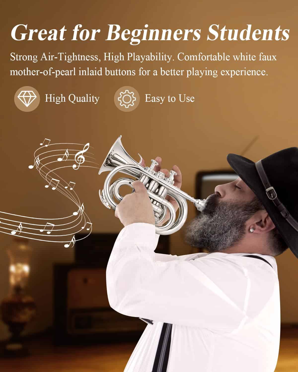 Trompeta de Bolsillo Eastar Si Bemol para Principiantes - Imagen 6