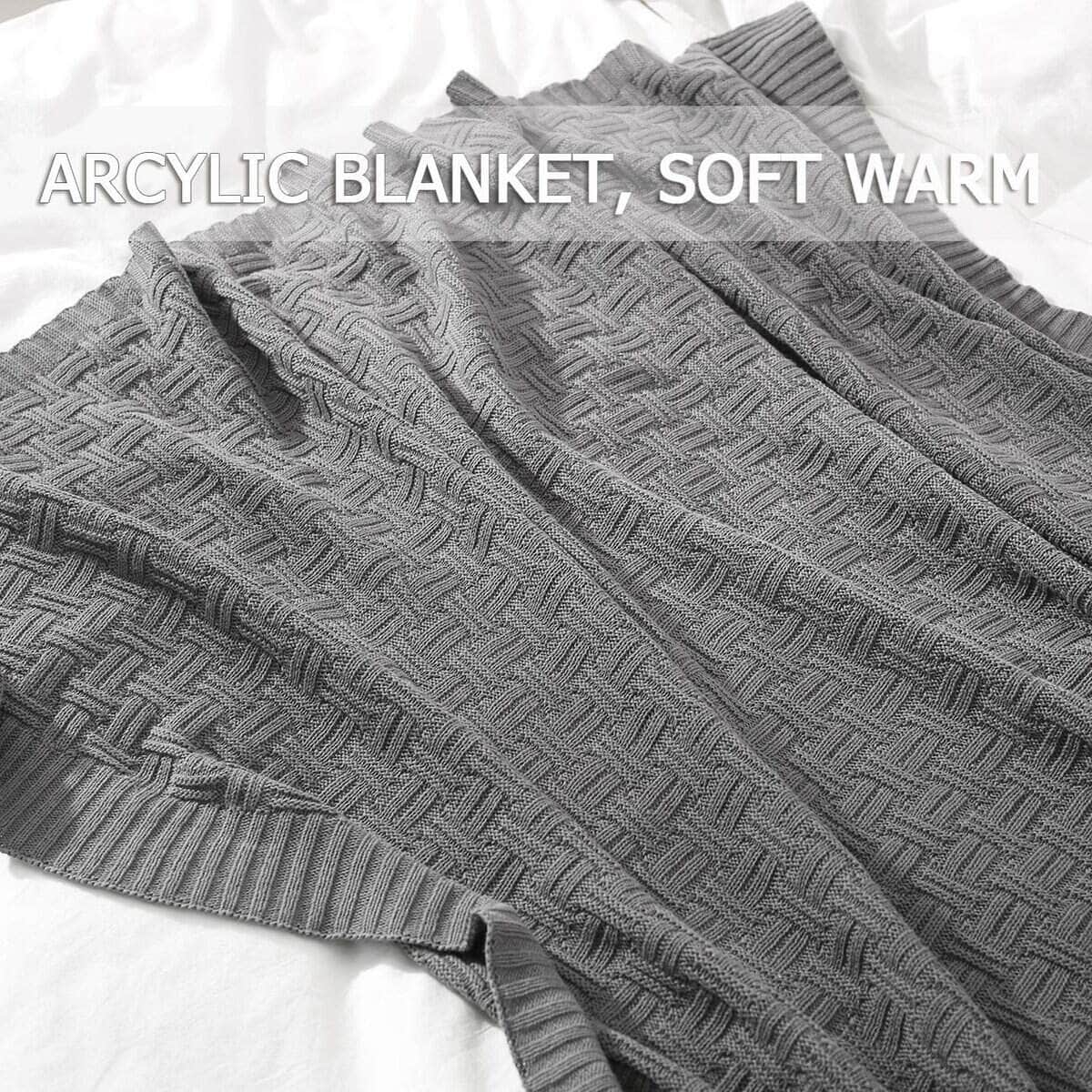 Manta de Punto de Cable VanRolldex para Sofá de Casa Coche - Imagen 6