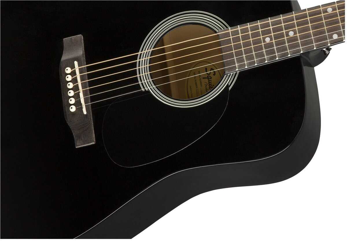 Guitarra Acústica Fender Squier Dreadnought - Paquete Negro - Imagen 7