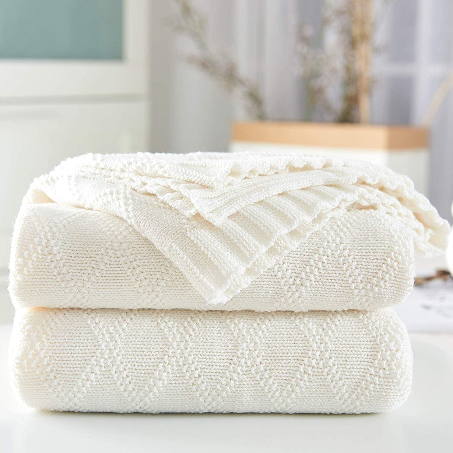 Manta de Tiro Suave VanRolldex, Manta de Punto para Cama - Imagen 9