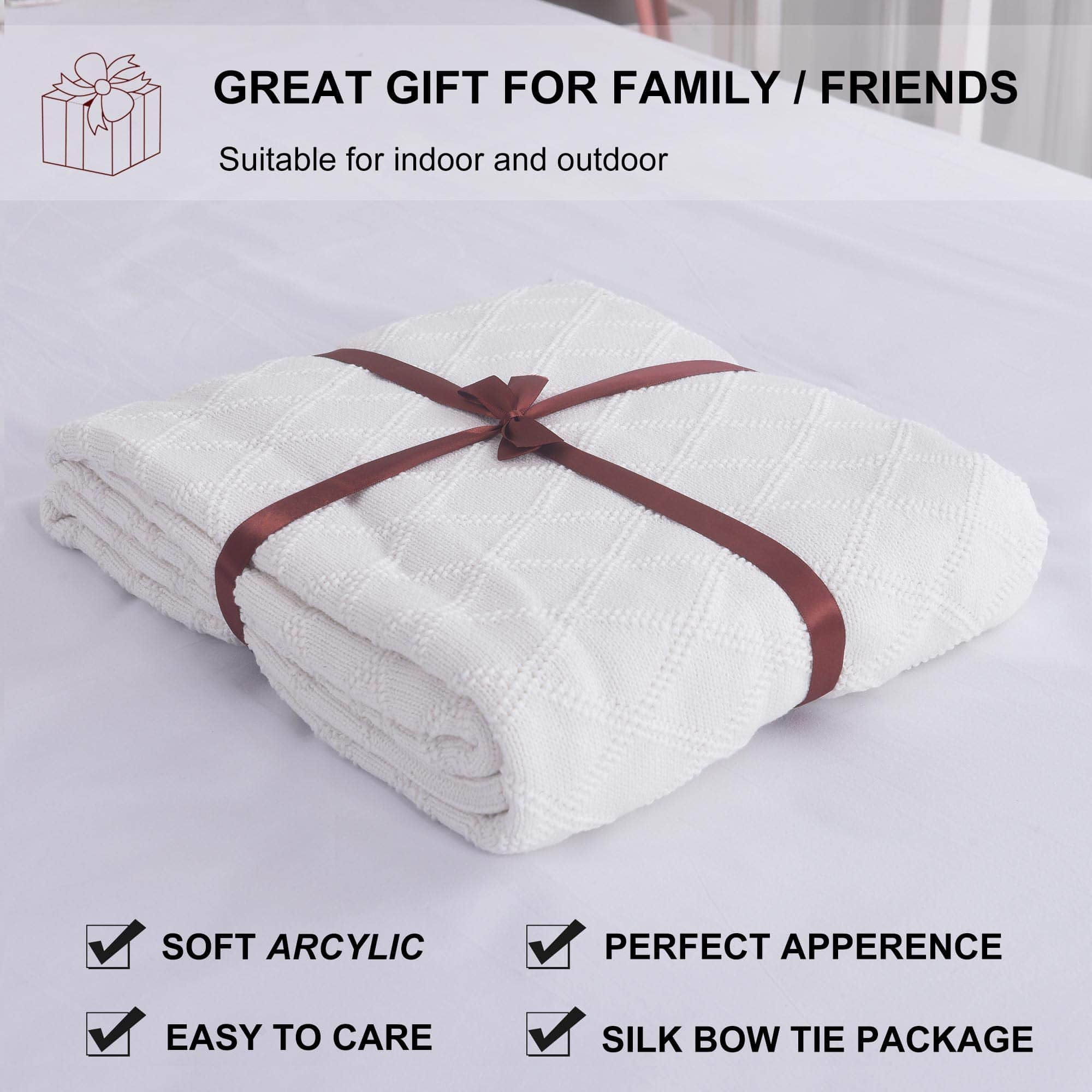 Manta de Tiro Suave VanRolldex, Manta de Punto para Cama - Imagen 5