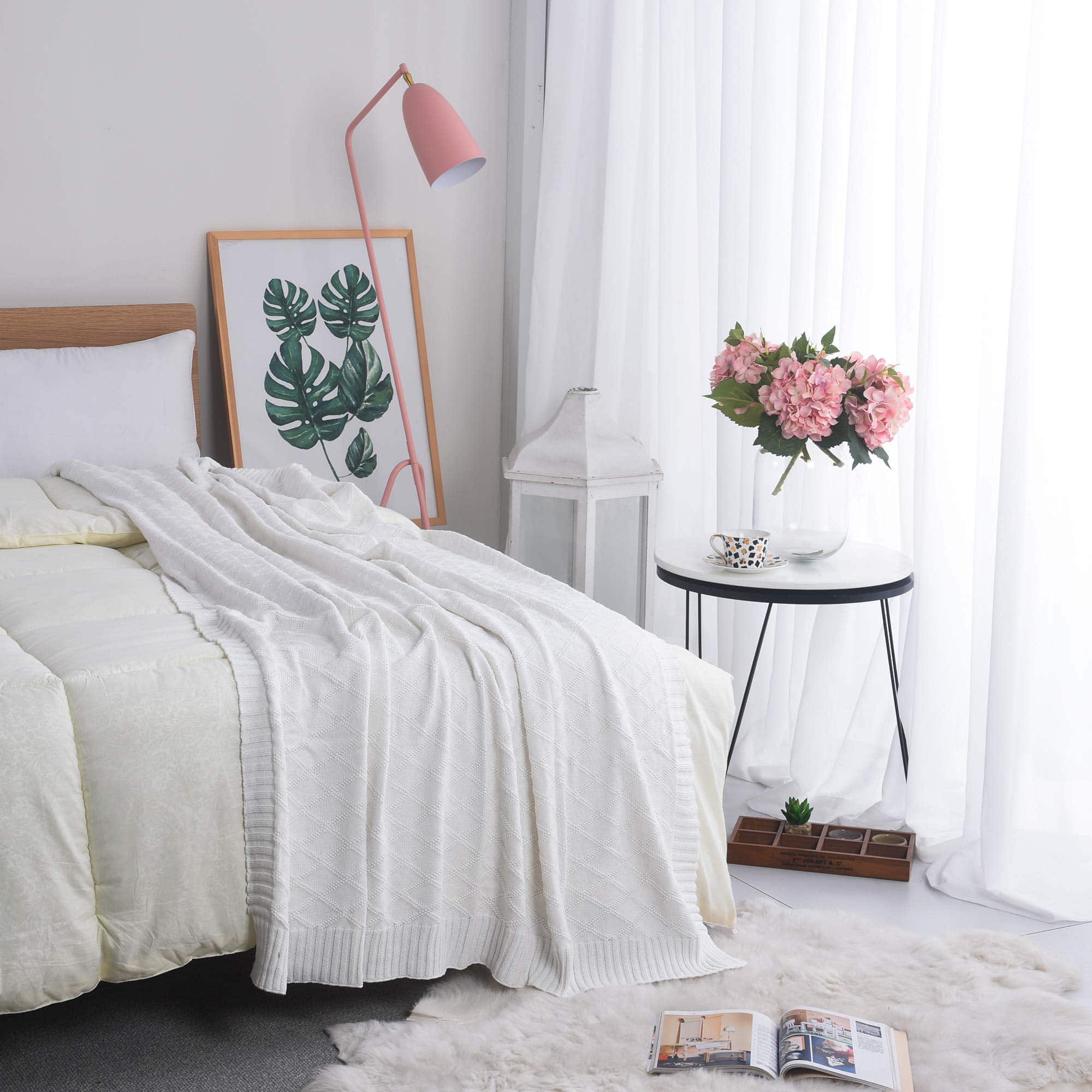 Manta de Tiro Suave VanRolldex, Manta de Punto para Cama - Imagen 6