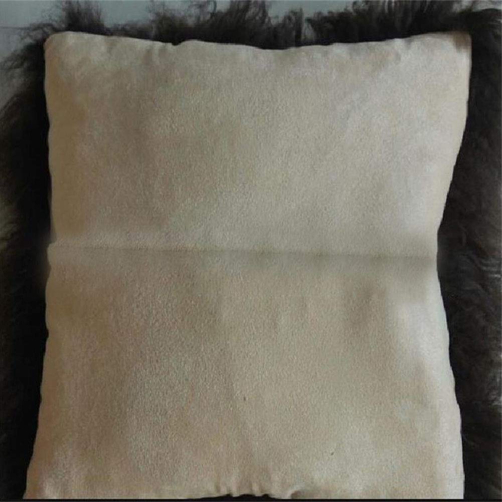 Funda de cojín de piel de cordero mongol tibetano real de - Imagen 8