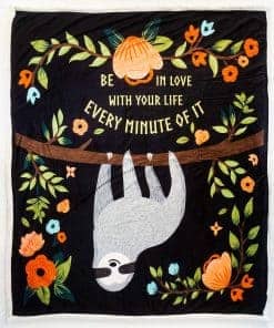 Manta de Tiro BE 0ne Cute Sloth - Acogedora Suave y