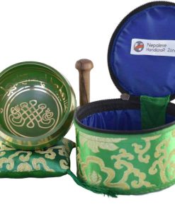 Conjunto de Cuenco Cantor con palo y -e (Verde)