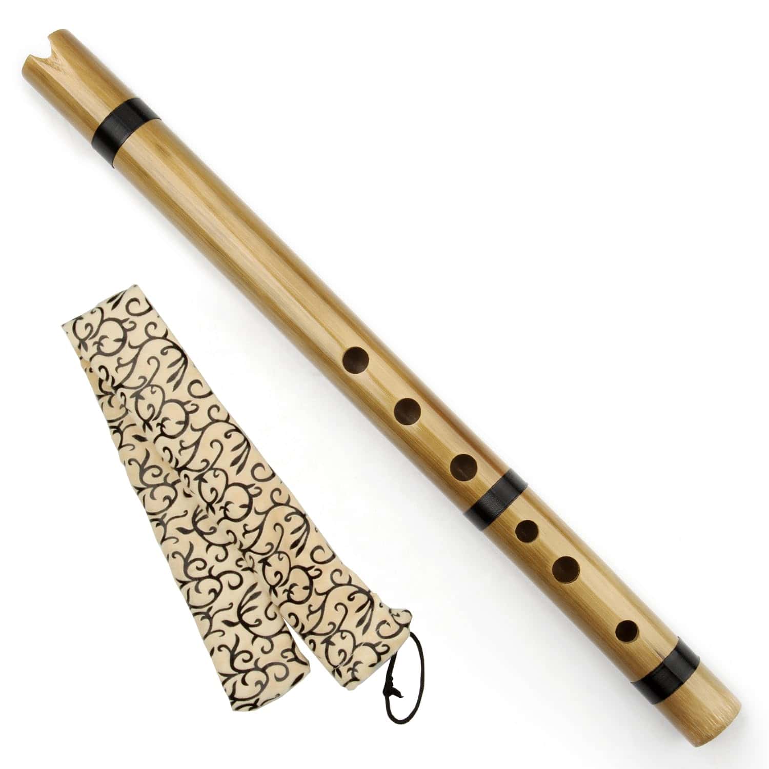 Flauta de Bambú Vertical Clarinete Indio Quena en G Key
