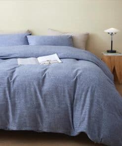Funda de edredón Queen de algodón/linch lavado a la piedra