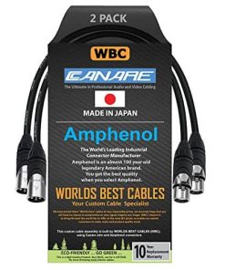 Cables de micrófono equilibrados de 2 unidades - 1 pie -