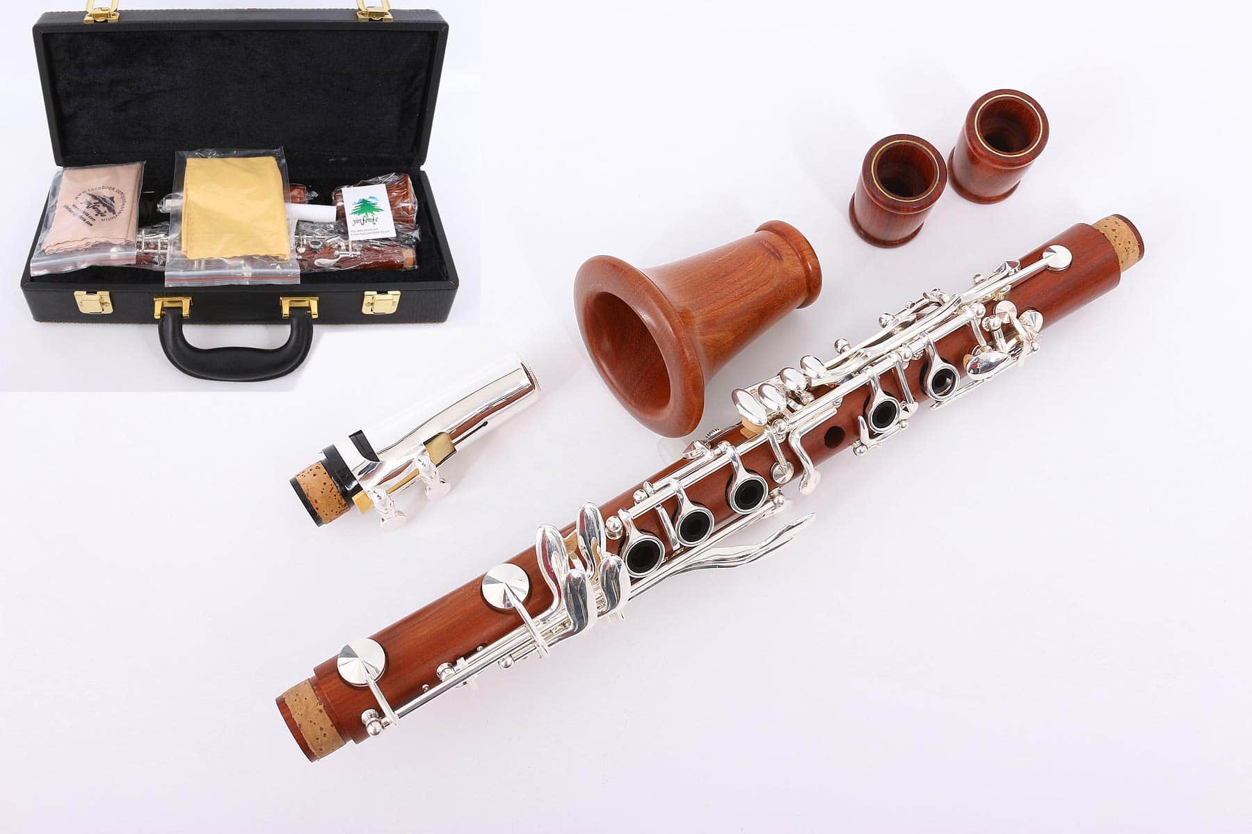 Yinfente Clarinete Cuerpo de Clarinete de Madera de Palo de