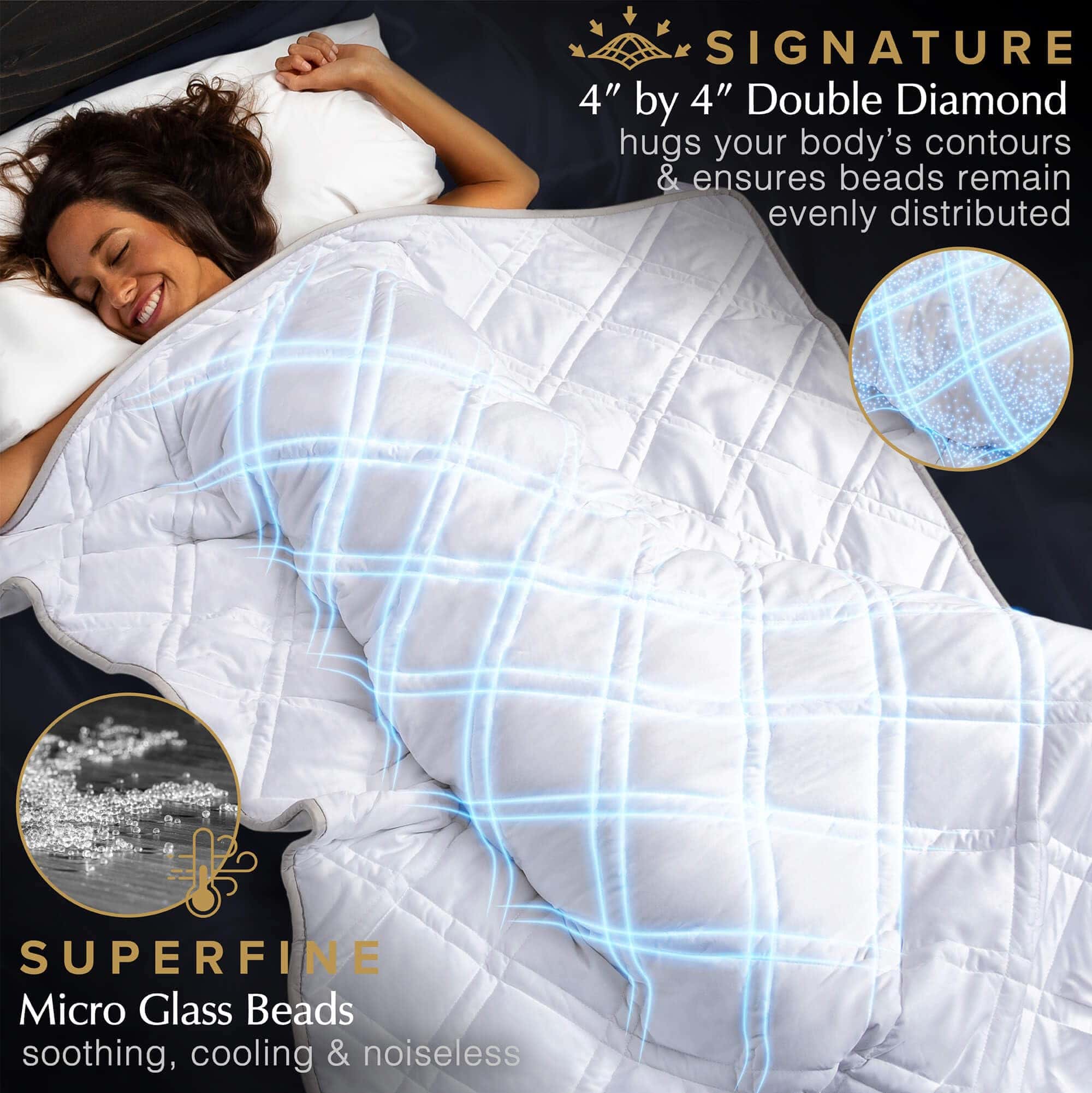 Manta Ponderada Aricove, 20 lbs, Tamaño Twin para Adultos, - Imagen 4