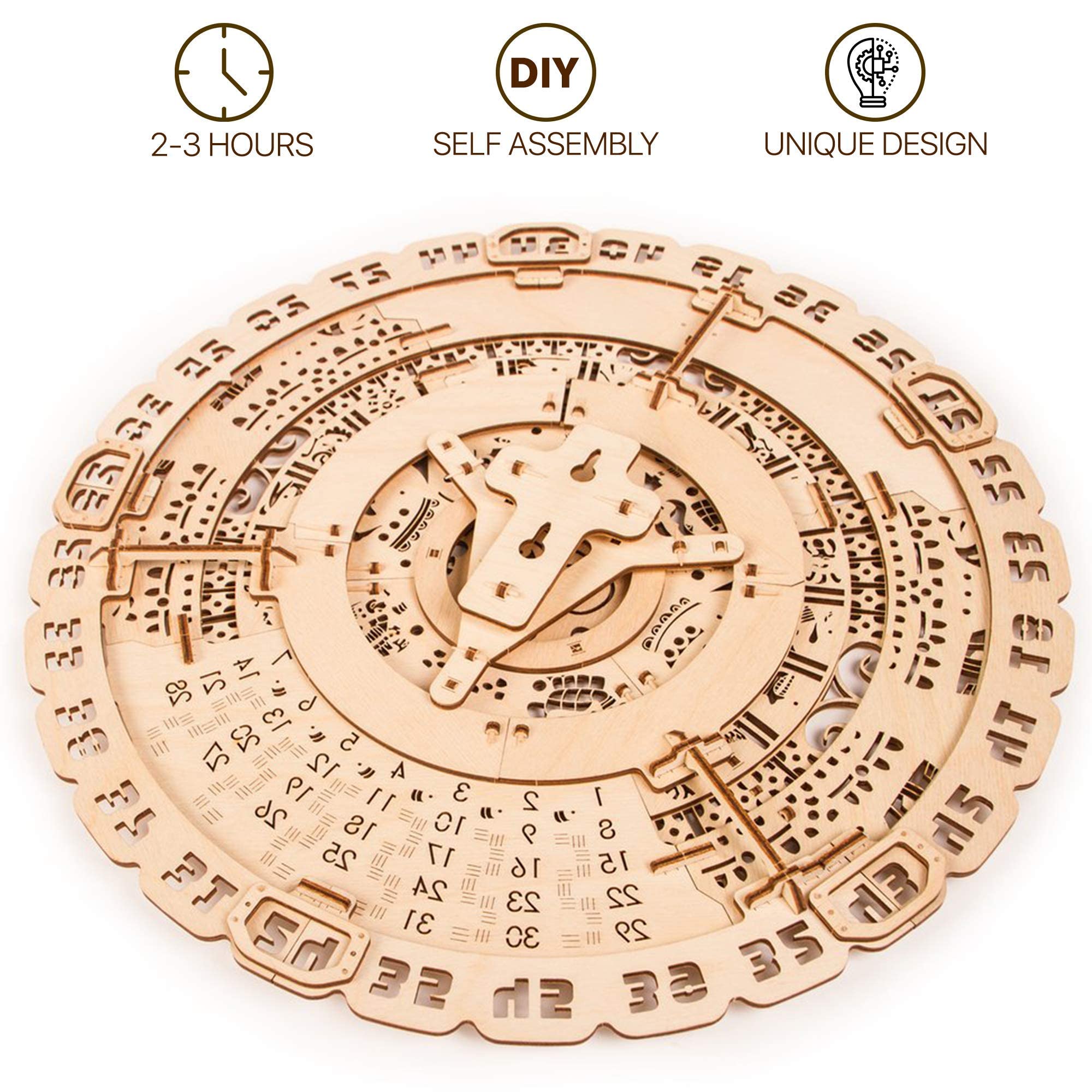 Calendario de Pared Maya de Madera 3D Rompecabezas para - Imagen 8