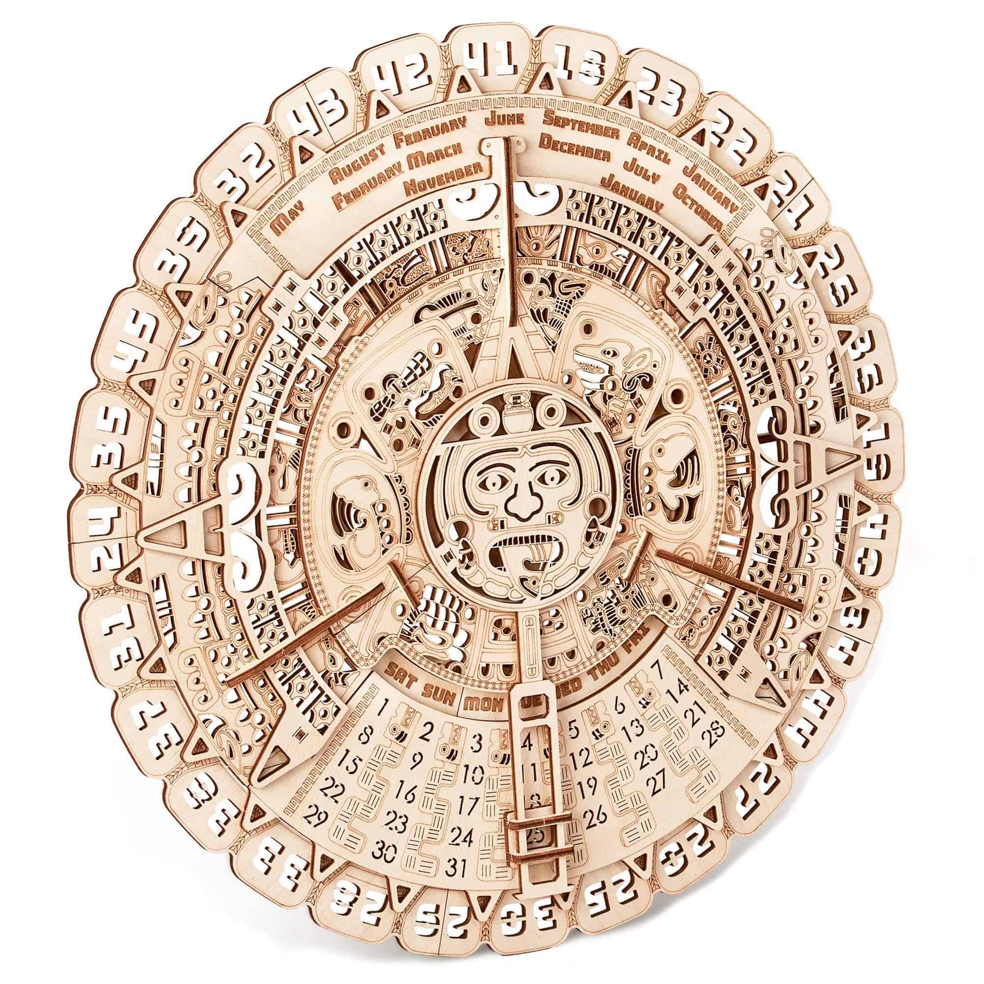 Calendario de Pared Maya de Madera 3D Rompecabezas para - Imagen 9