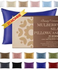 Funda de Almohada de Seda Mulberry Premium -Azul Marino Real