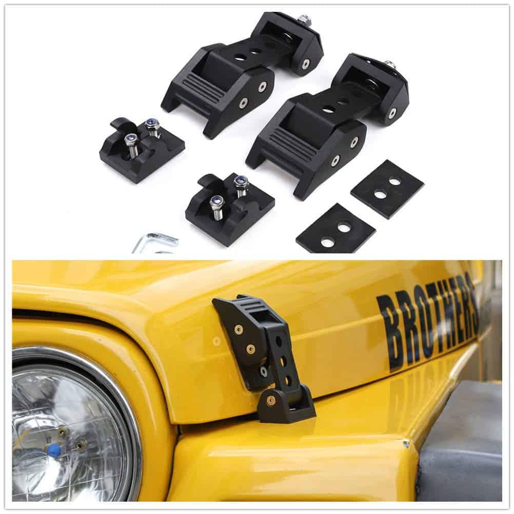 Bloqueo de Capucha JeCar para Jeep Wrangler TJ - Kit de