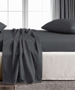 Juego de sábanas Queen en gris oscuro trendbeddingmart TBM