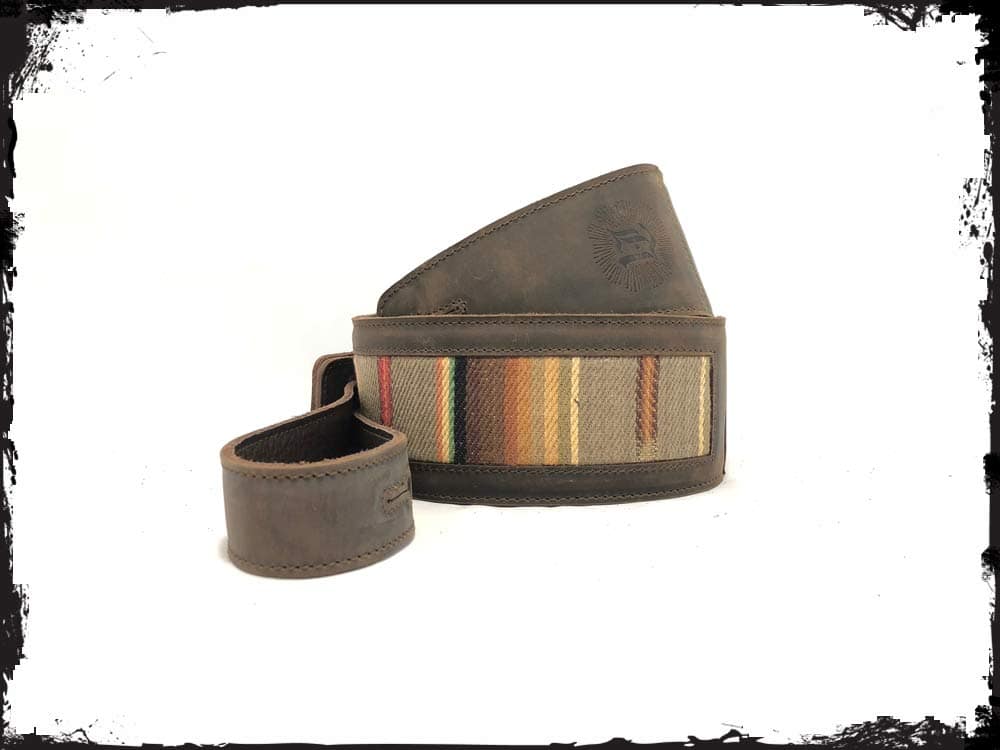 Correa de guitarra de cuero de grano completo inspirada en - Imagen 10