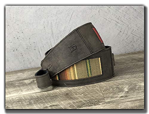 Correa de guitarra de cuero de grano completo inspirada en - Imagen 7