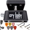 Dunlop 535Q Cry Baby Multi-Wah Pedal con 2 cables de parche
