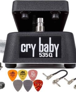 Dunlop 535Q Cry Baby Multi-Wah Pedal con 2 cables de parche