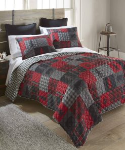 Juego de Ropa de Cama Twin Donna Sharp - 2 -Rojo Bosque