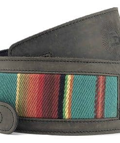 Correa de Guitarra de Cuero de Grano Completo -Acero Envejec