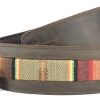 Correa de Guitarra de Cuero de Grano Completo -Whiskey Brown