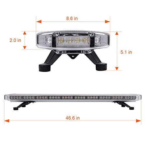 ASPL 47" 88 LED Barra de Luz Estroboscópica de Techo de - Imagen 5