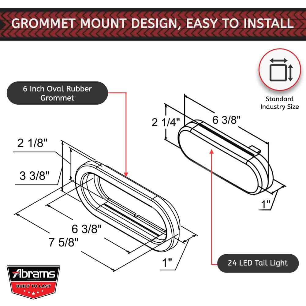 6 Pulgadas Luz trasera de remolque LED roja aprobada por - Imagen 4