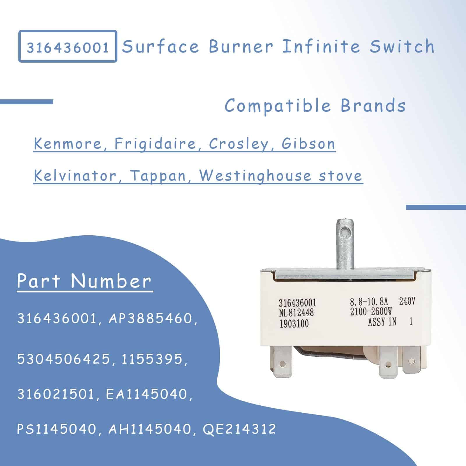 Interruptor de elemento de superficie 316436001 Interruptor - Imagen 5