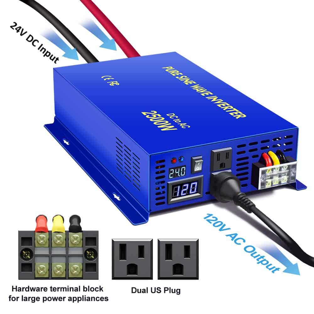 Inversor de onda sinusoidal pura XYZ INVT 24V a 110v 120v - Imagen 6