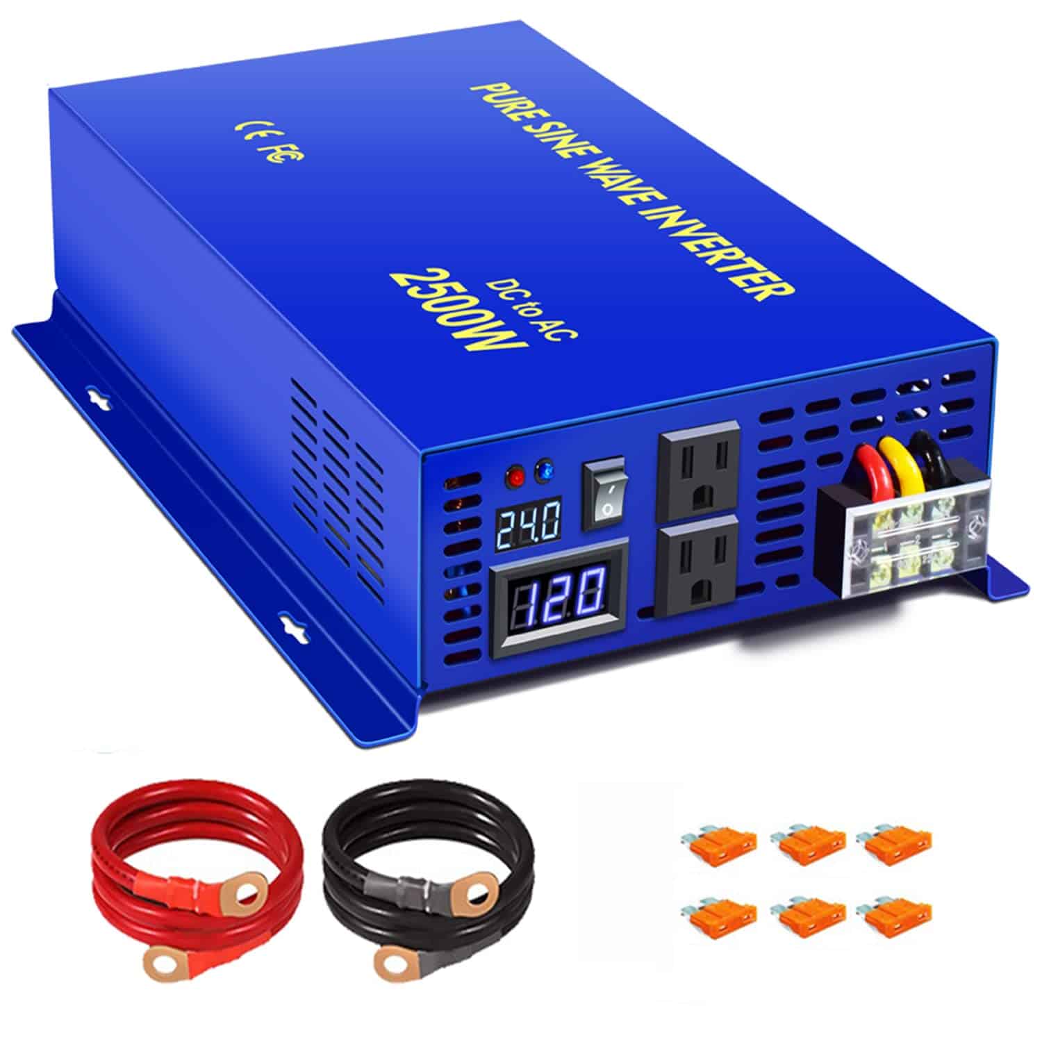 Inversor de onda sinusoidal pura XYZ INVT 24V a 110v 120v