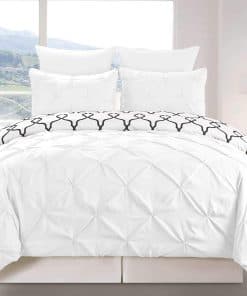 Juego de Funda de Edredón Estampado con Volantes