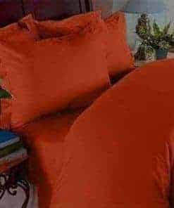 Juego de Sábanas Ajustables Dzire Linen High -Naranja