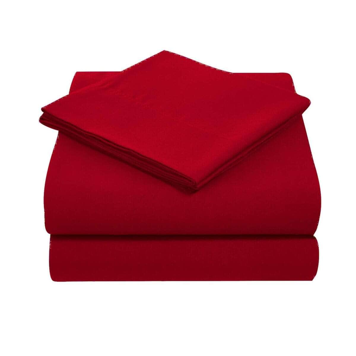 Juego de sábanas ajustables Dzire Linen High -Rojo
