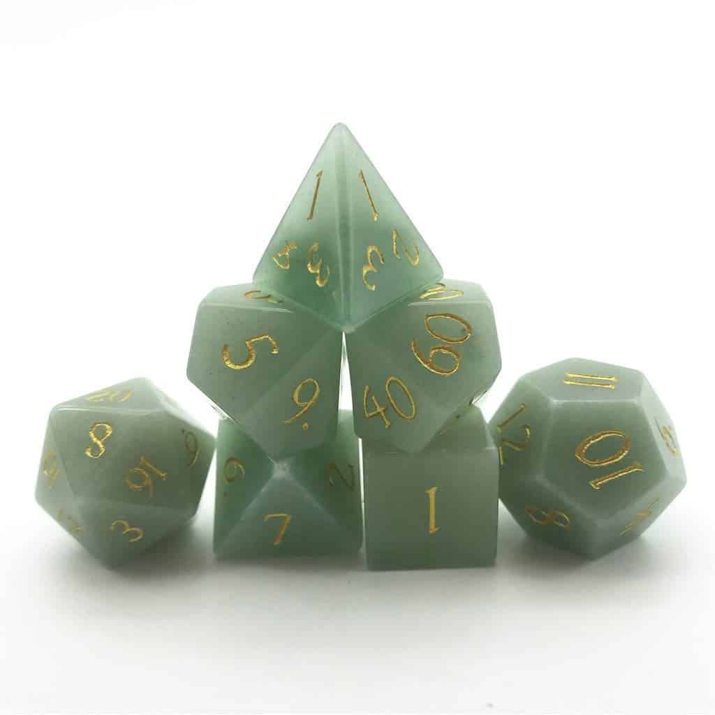 Juego de dados de piedra Amatolo de 7 dados hechos a mano - Imagen 6