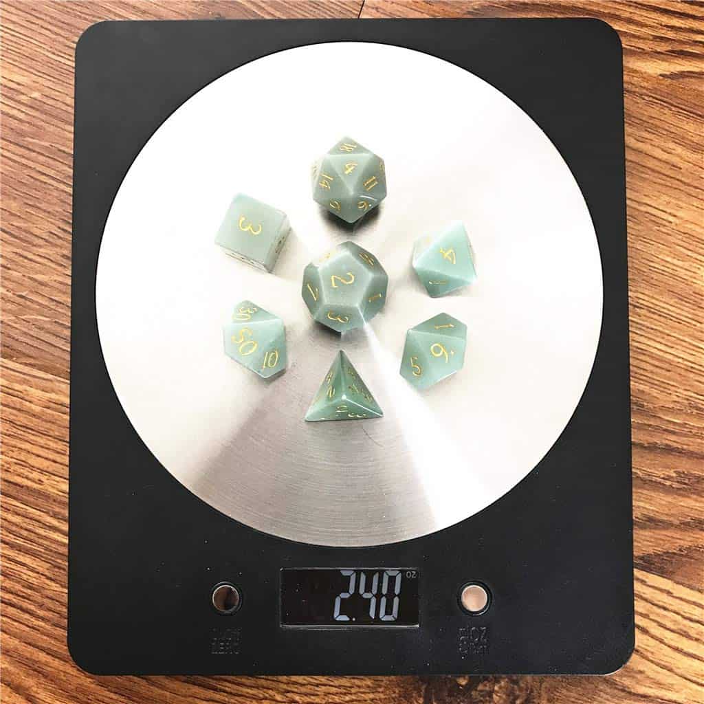 Juego de dados de piedra Amatolo de 7 dados hechos a mano - Imagen 5