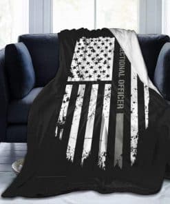 Bandera del Oficial Correccional Manta de Felpa Ultra Suave