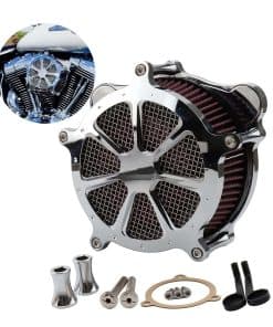 Kit de Filtro de Aire del Limpiador de Motocicleta Cromado