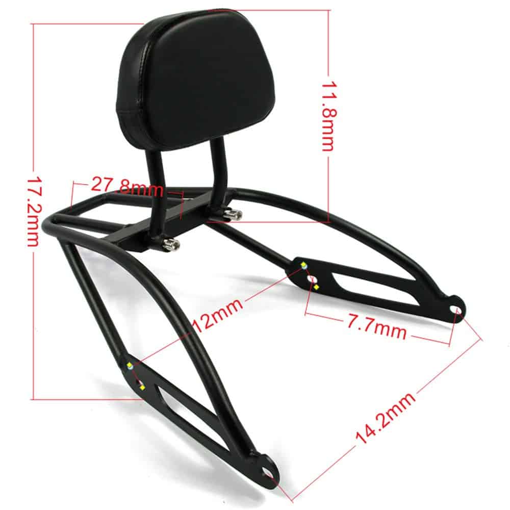 Respaldo desmontable para pasajero de motocicleta con - Imagen 4